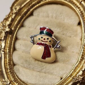 BEST Brand Festive Snowman Pendant with Red and Green Accents